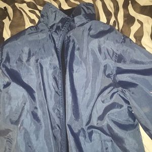 A blue light silk jacket